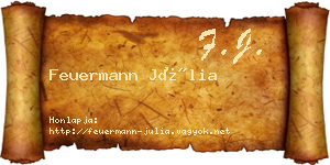 Feuermann Júlia névjegykártya